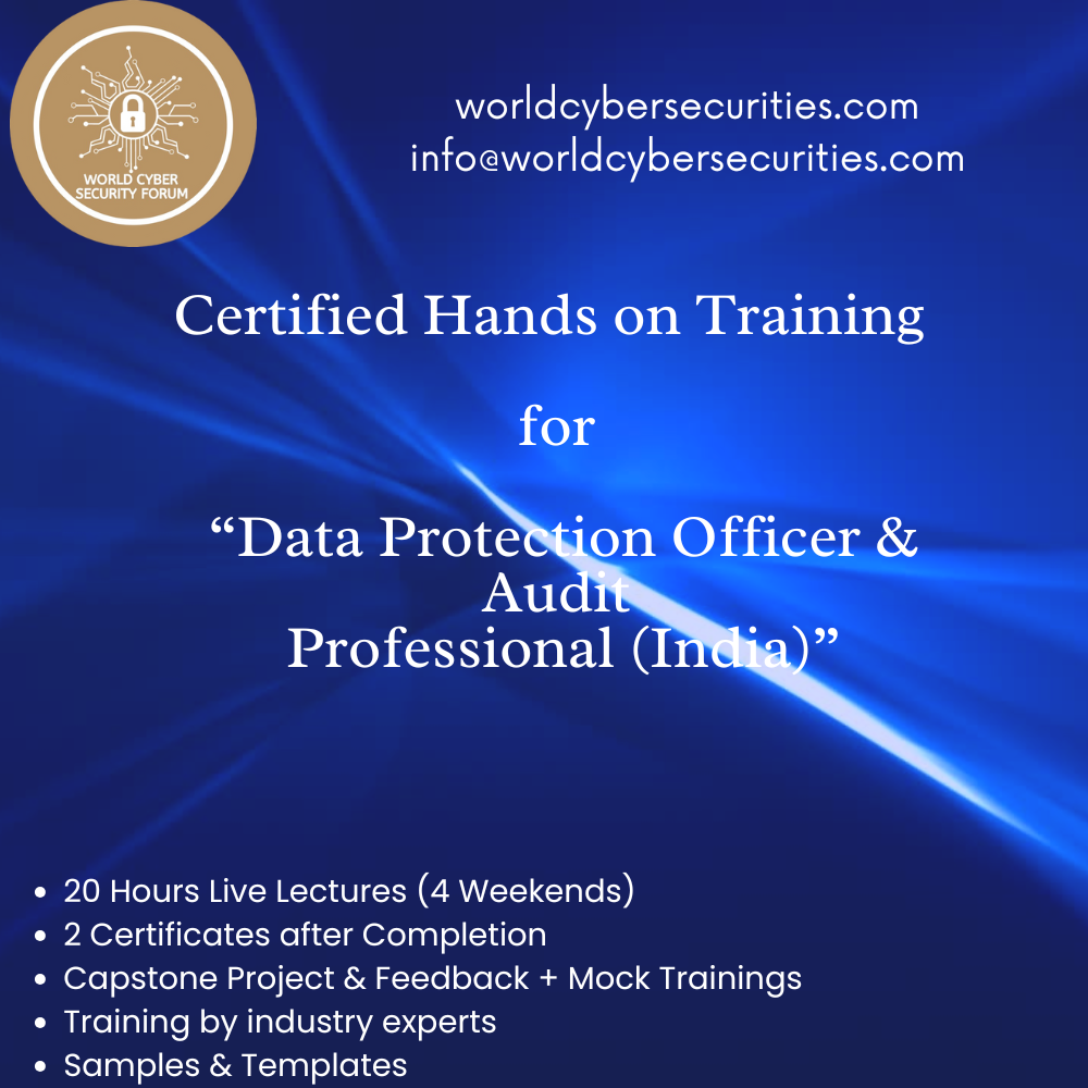 Hands on Training for “Certified Data Protection & Audit Professional (India)”