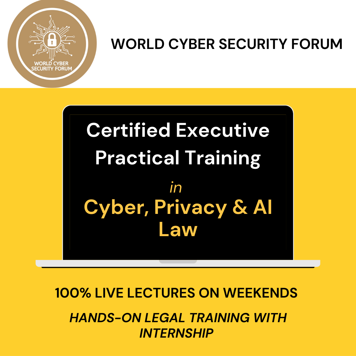 Certified Executive Practical Training in Cyber, Privacy & AI Laws